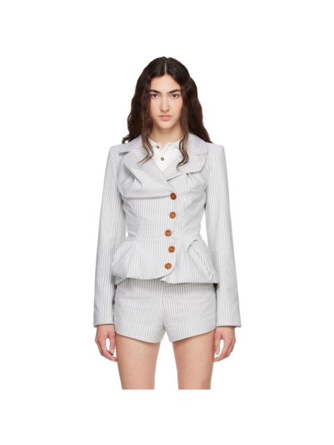 Vivienne Westwood Gray Drunken Tailored Blazer