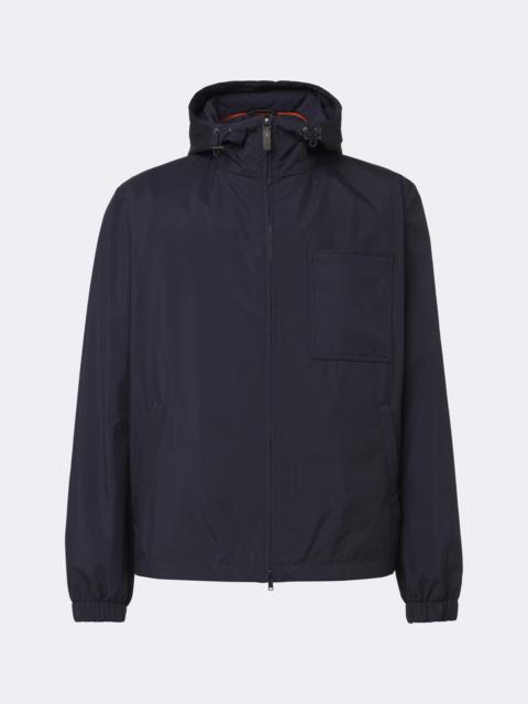 Tod's Leather-trimmed raincoat