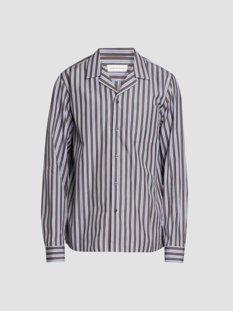 Dries Van Noten Men's Carlty Striped Cotton Shirt - Brown