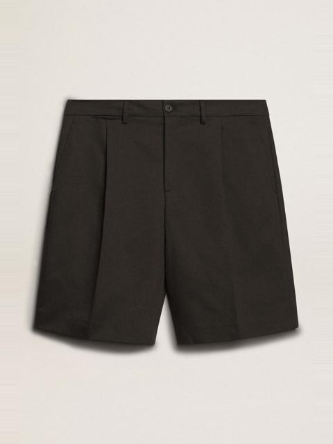 Bermuda shorts in black cotton