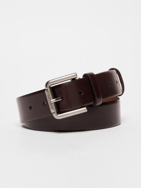 Max Mara WETLEATHER35 Buffed leather belt