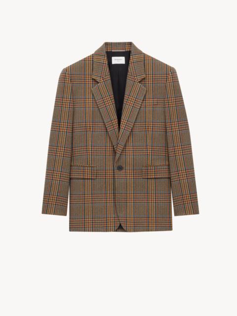 SAINT LAURENT JACKET IN PRINCE OF WALES WOOL