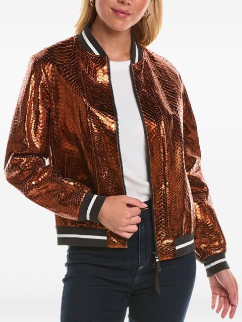 Brunello Cucinelli metallic-effect bomber jacket