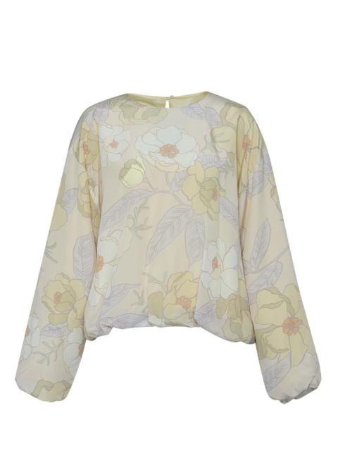 Silk Flo Print Blouse