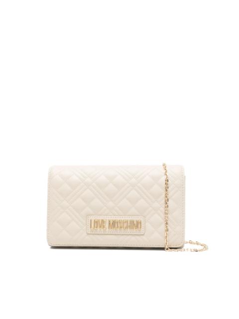 Moschino quilted chain clutch bag