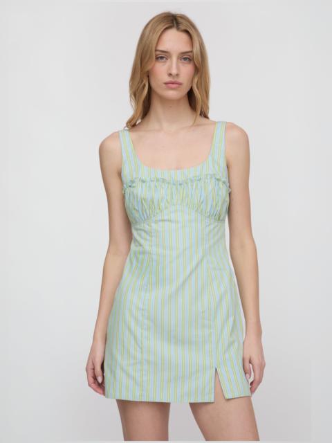 Hill House Home The Eviana Dress - Blue/Green Stripe