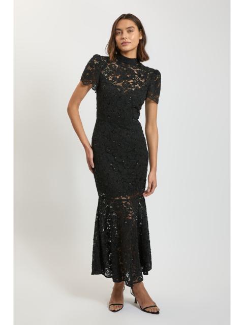 KAREN MILLEN Harper's Bazaar Beaded Lace Midi Dress