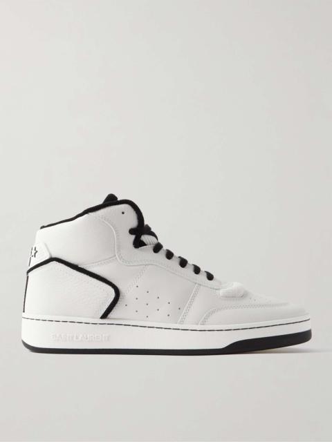 SAINT LAURENT SL/80 Perforated Leather High-Top Sneakers