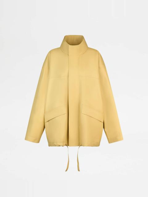 Tod's WINDBREAKER IN NAPPA LEATHER - YELLOW