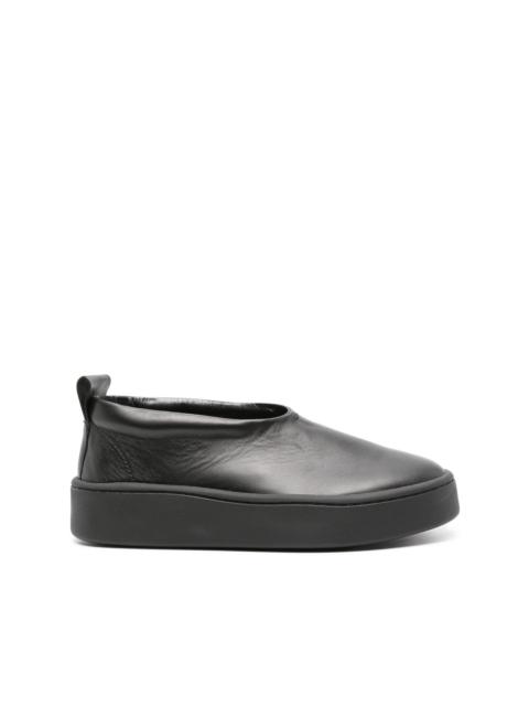 Jil Sander round-toe slip-on leather loafers