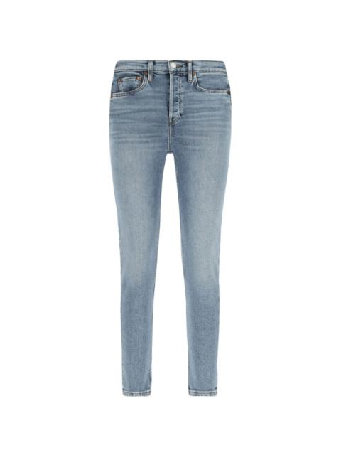 logo-appliqué skinny jeans