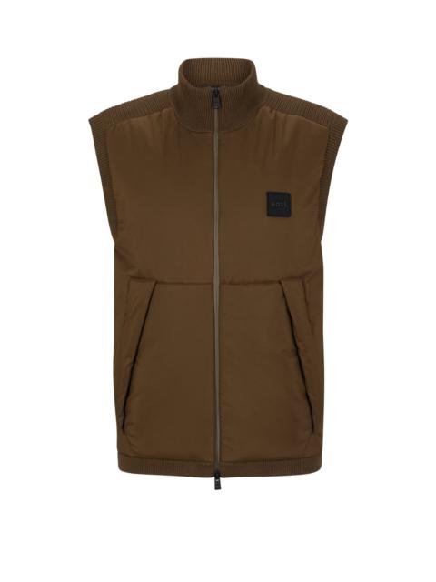 BOSS REGULAR-FIT GILET WITH LOGO PATCH