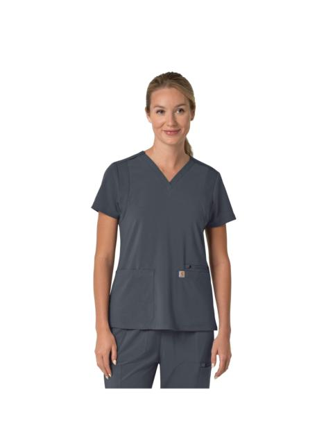 Carhartt Women's Force Cross-Flex Flex Panel V-Neck Scrub Top