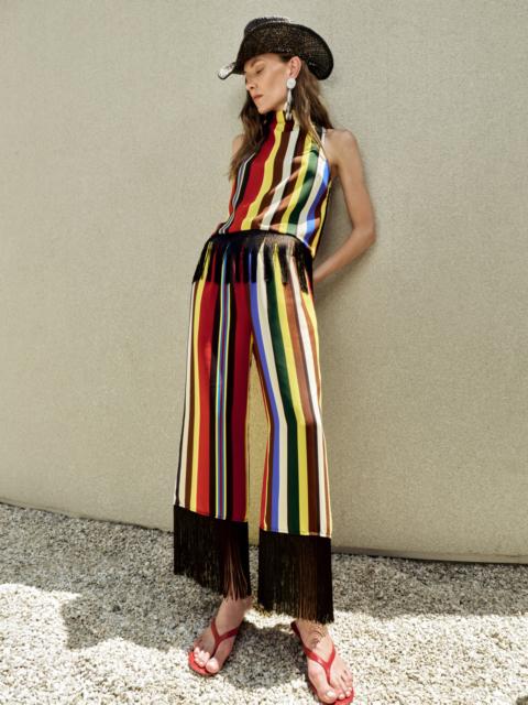SIMONMILLER Nella Crepe Fringe Pant In Primary Stripe