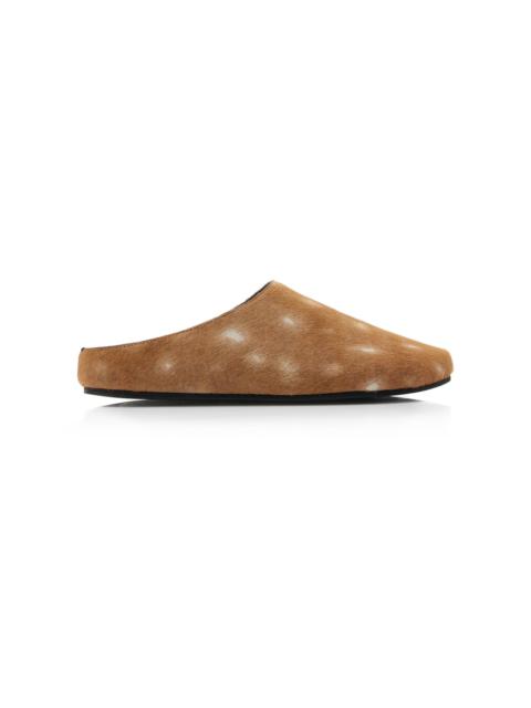 ST. AGNI Printed Pony Hair Mules animal