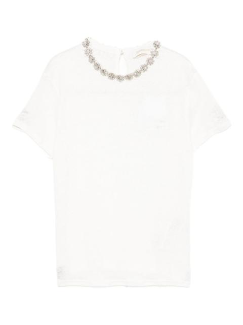 Zimmermann crystal-embellished T-shirt