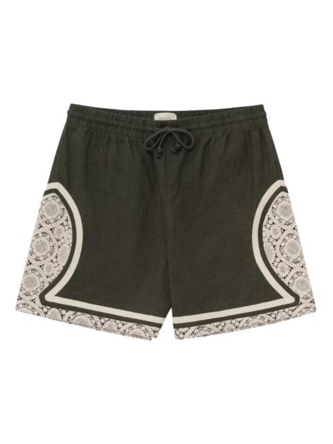 AIMÉ LEON DORE Aime Leon Dore Lace Linen Basketball Short Green