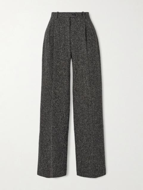 The Row Virgil Silk, Wool And Cotton-blend Straight-leg Pants