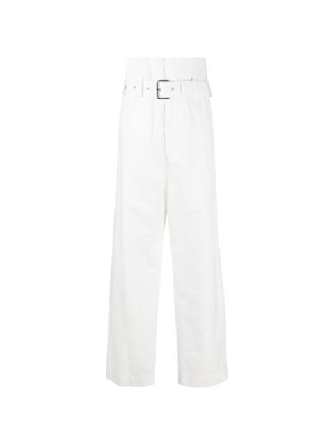 Plan C belted wide-leg trousers