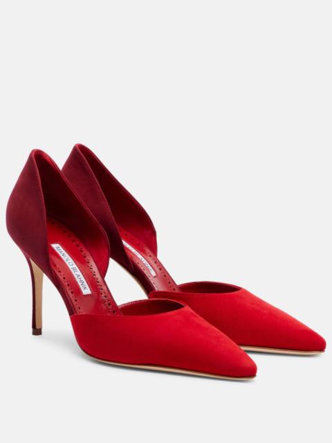 Manolo Blahnik Taylerbinu 90 suede pumps