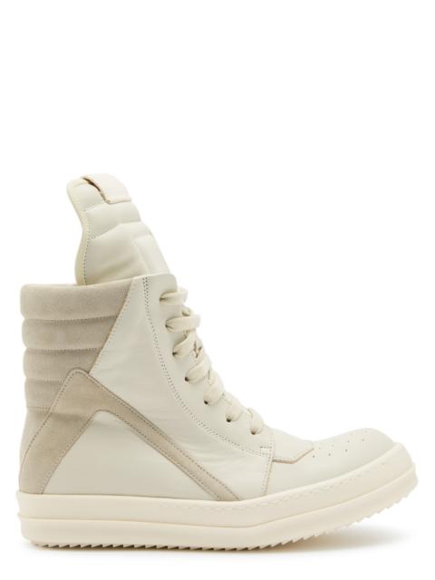 Rick Owens Rick Owens Geobasket Panelled Leather Sneakers