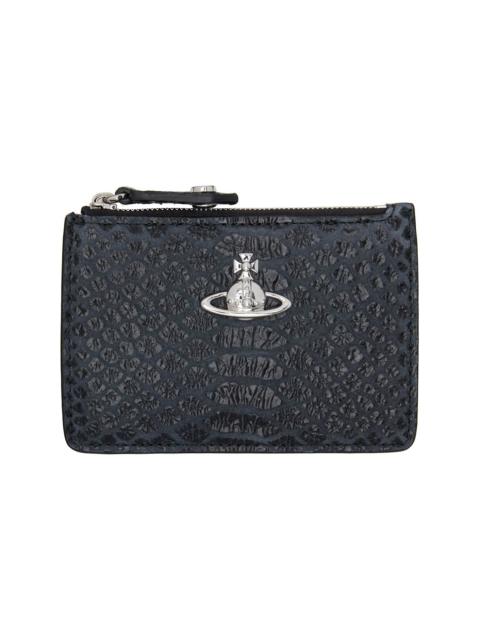 Vivienne Westwood Gray & Black Slim Long Card Holder
