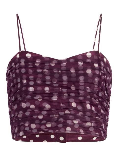 Cinq à Sept Camille polka dot camille top