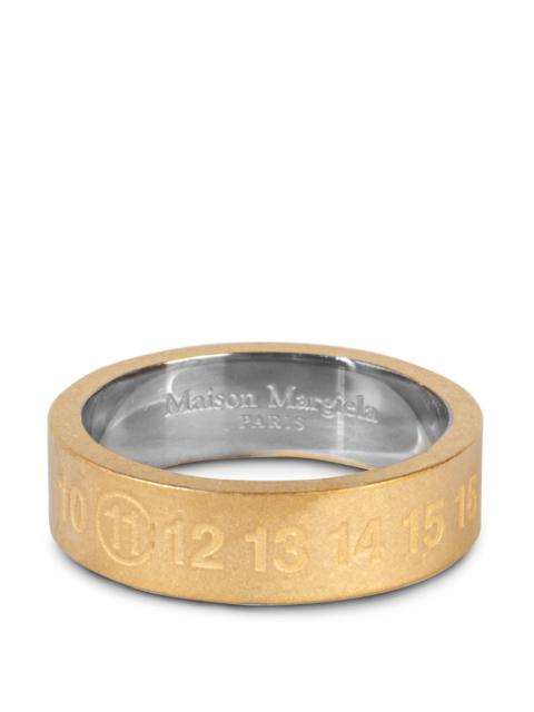 Maison Margiela Brushed Gold-Tone Numbers Ring in Gold