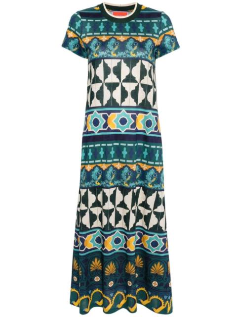 La DoubleJ geometric-pattern cotton dress
