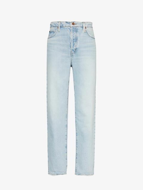 Le Mec straight-leg high-rise recycled-cotton jeans
