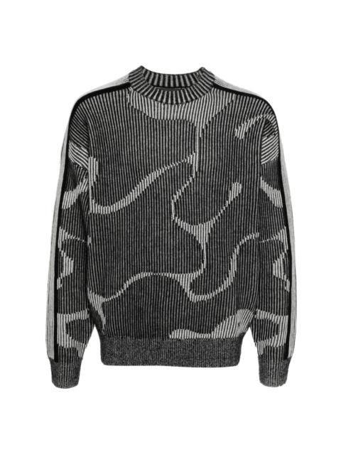 abstract-pattern wool jumper