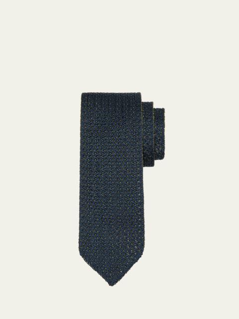 Brioni Men's Double-Face Tricot Silk Knit Tie