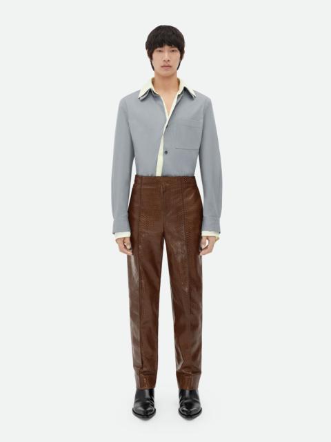 Bottega Veneta Carved Leather Trousers