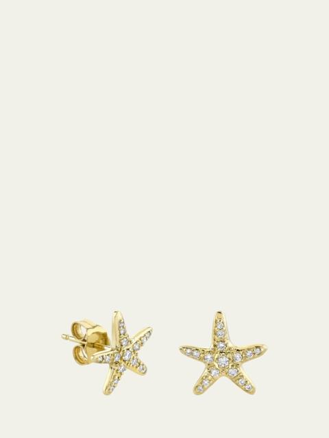 SYDNEY EVAN 14K Yellow Gold Starfish Stud Earring, Single
