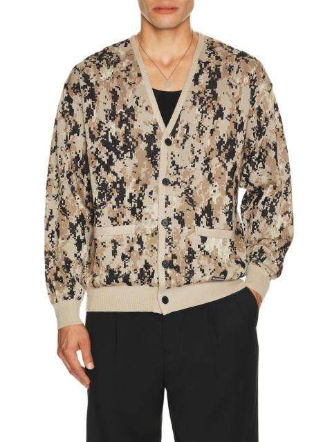 WACKO MARIA Digital Camo Jacquard Cardigan