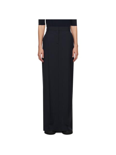 Max Mara Navy Circeo Maxi Skirt