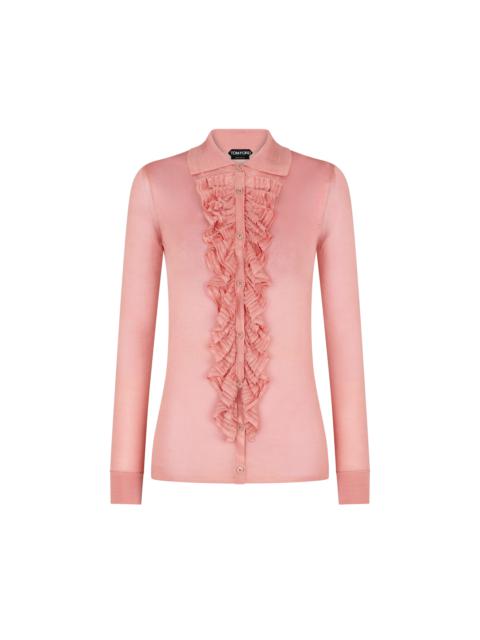 TOM FORD RUFFLE KNIT SHIRT