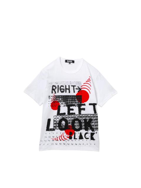 BLACK COMME des GARÇONS SLOGAN-PRINT T-SHIRT