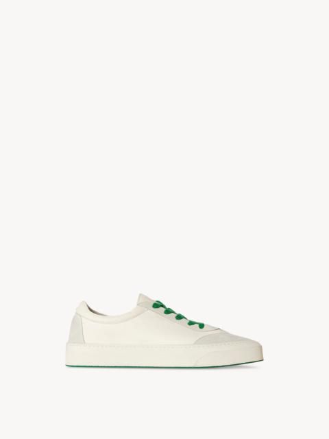 The Row Marley Lace-Up Sneaker in Leather and Suede