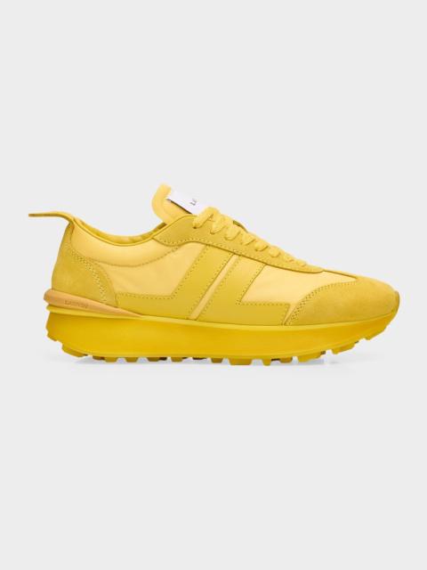 Lanvin Men's Nylon & Suede Low-Top Sneakers