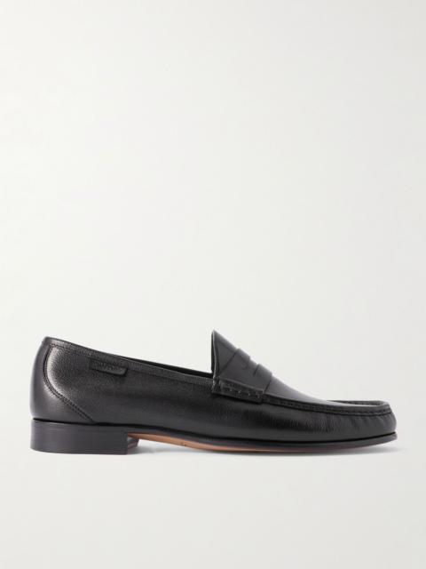 TOM FORD York Full-Grain Leather Penny Loafers Black