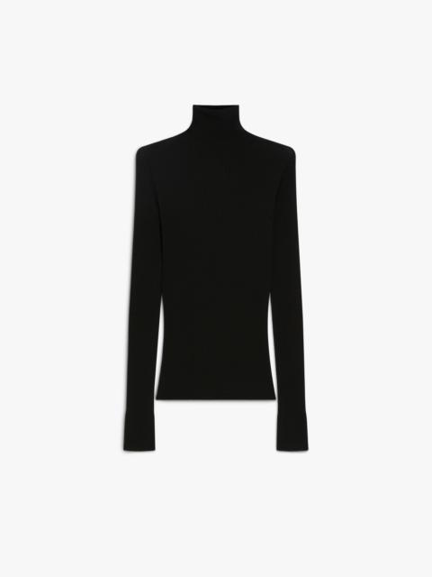 Sportmax FLAVIA Pure wool mock polo-neck sweater