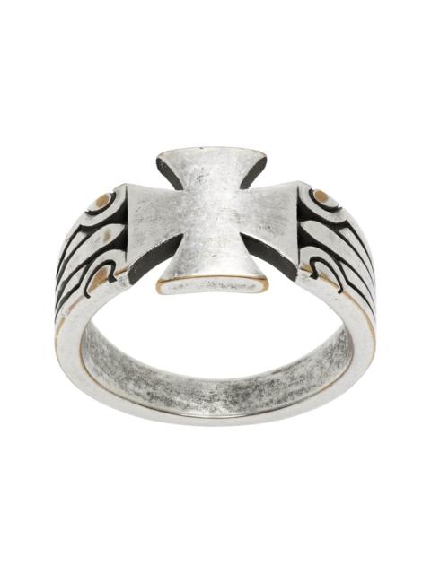 VETEMENTS Biker Cross Pattern Ring