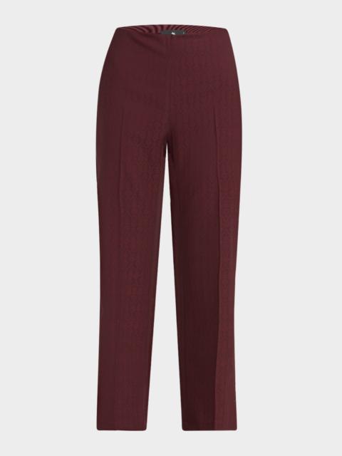 Etro Jacquard Straight-Leg Ankle Trousers