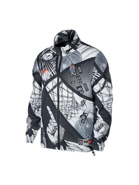 Nike Nike Sportwear Basketball Printing Woven Jacket Black CI9083-010