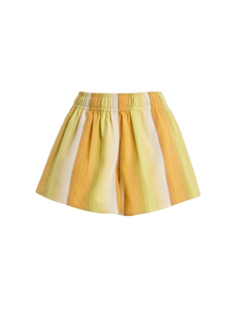 MARRAKSHI LIFE The High-Waisted Cotton Shorts yellow