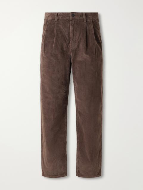 rag & bone Wide-Leg Pleated Cotton-Blend Corduroy Trousers