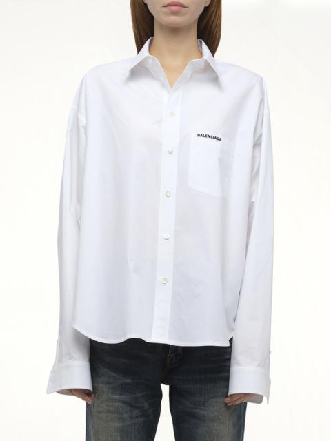 BALENCIAGA Regenerative Cotton Regular Shirt in White