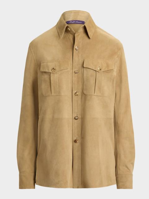 Ralph Lauren Landry Lightweight Suede Shirt