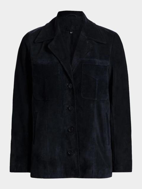 NILI LOTAN Dominic Calfskin Suede Jacket